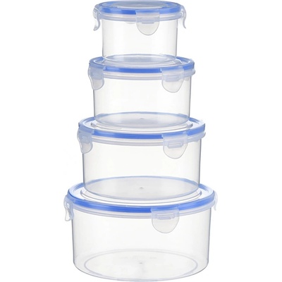 Felenny Sada vzduchotěsných kulatých dóz na potraviny 4 ks (300–1500 ml)