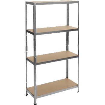 Carmen Метален стелаж Carmen CR-1024 - 180x120x60 см, до 600 кг на рафт - цинк (3580565)