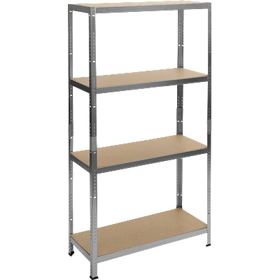 Carmen Метален стелаж Carmen CR-1024-1, 180x120x60 см, до 600 кг на рафт - цинк (3580565)