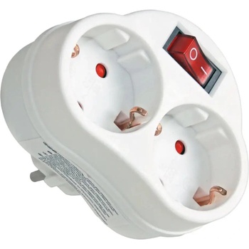 Commel АДАПТЕР ЗА КОНТАКТ БЯЛ С КЛЮЧ 2 Х ШУКО