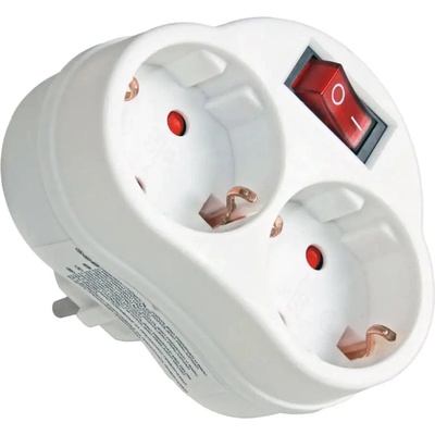 Commel АДАПТЕР ЗА КОНТАКТ БЯЛ С КЛЮЧ 2 Х ШУКО