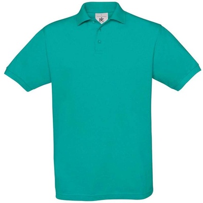 B&C Safran Piqué polo tričko modré real turquoise