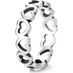 Silenti Jewelry Сребърен пръстен "Споделена Любов" - 6 - 52мм (16.6мм диам. )