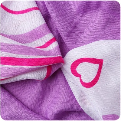 Kikko Bambusové plenové ubrousky bambus 30 x 30 9 ks Hearts&Waves Ocean Blue