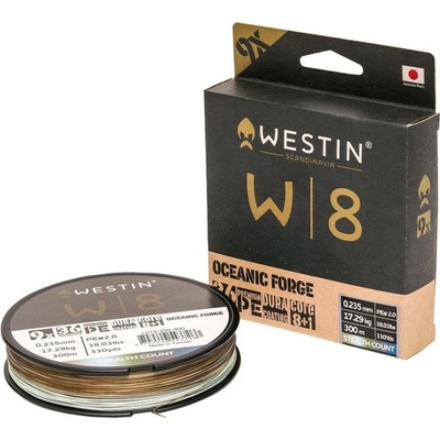 WESTIN Pletená šnúra W3 8-Braid Dutch Orange 300 m 0,285 mm 19,4 kg