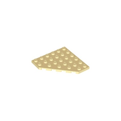 Lego 6106 Tan Wedge, Plate 6 x 6 Cut Corner