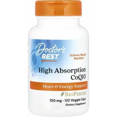 Doctor’s best vysokoabsorpčný koenzým Q10 s bioperínom 100 mg 120 vegetariánskych kapsúl