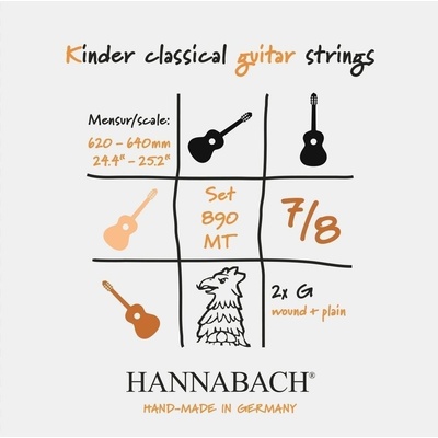 Hannabach série 890 7/8 kytara Menzura: 62-64cm H2 GEW653092