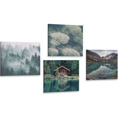 Set obrazů kouzelná příroda - 4x 40x40