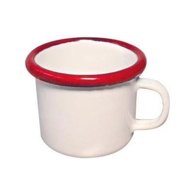 Horecano Емайлирана сосиера 90мл крем/червено retro-(1/05 105+105) (0160230)