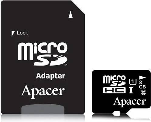 Apacer microSDHC 8GB C10/UHS-I AP8GMCSH10U1-R
