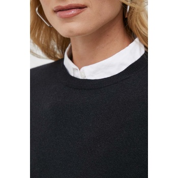 Benetton Вълнен пуловер United Colors of Benetton дамски в черно от лека материя (1002D1K01.100.)