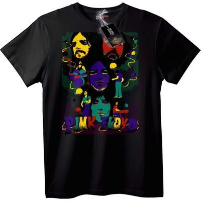 NOONEBRAND Тениска Pink Floyd Артистичен - L, Black