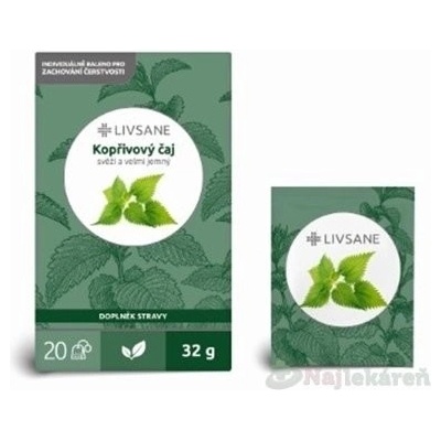 LIVSANE Žihľavový čaj bylinný čaj 20 x 1,6 g