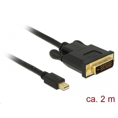 Delock Мини кабел Delock 83989, Displayport 1.1 към DVI, 24 + 1 пинов TT, 2 м, Черен (83989)