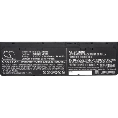 Cameron Sino DELL Latitude E7240 E7250, Latitude 12 7000, 0J31N7, LiPo, 7.4V, 6000 mAh, CAMERON SINO (CS-DE7240NB)