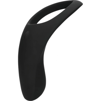 Shots Loveline - акумулаторен, вибриращ пенис и тестис пръстен (черен)