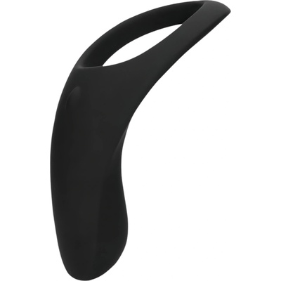 Shots Loveline - акумулаторен, вибриращ пенис и тестис пръстен (черен)