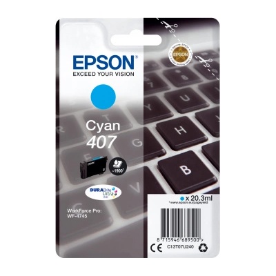 Epson Глава за Epson WorkForce Pro WF-4745DTWF - Ink - /407/ / C13T07U240 - Cyan - PN C13T07U240 (C13T07U240)