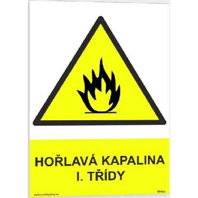 Traiva s.r.o Hořlavá kapalina I. třídy Verze: Samolepka 210 x 297 mm (A4) tl. 0.1 mm - Kód: 08172