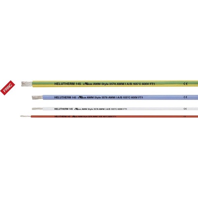 Helu 59543-500 vysokoteplotný drôt, Helu THERM 145, 1 x 2.50 mm², čierna, 500 m