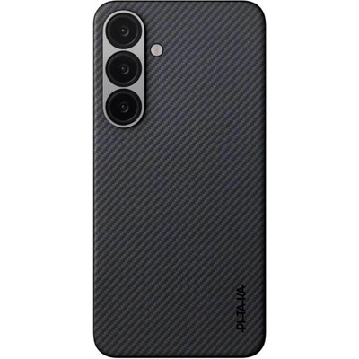 PITAKA Magsafe Калъф за Samsung S25, Pitaka Edge Case Black-Grey Twill, Черен (KS2501)