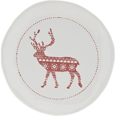 Clayre & Eef Dezertní talířek s jelenem 20*3 cm