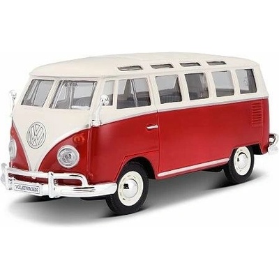 Maisto Volkswagen Van Samba Bílo/červená