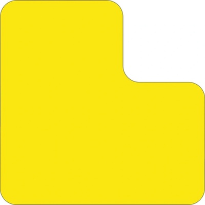 Samolepicí značení umístění palet s potiskem WT-7110, tvar ''L'' – polykarbonát, žlutá, 125×125×75 mm, balení 10 ks