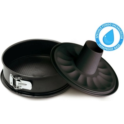 Guardini Gardenia čierna okrúhla tortová forma s 2 vymeniteľnými dnom z kovu 28cm
