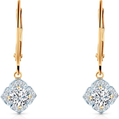 SAVICKI Обеци Savicki: двуцветно злато, лабораторни диаманти