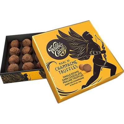 Willie's Cacao 72% truffles Marc de Champagne 110 g