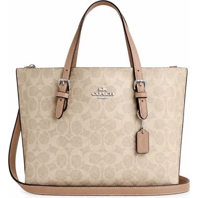 Coach Дамска чанта Coach Mollie Tote 25 In Signature Canvas, Светлобежов монограм (CV965-YELLOW)