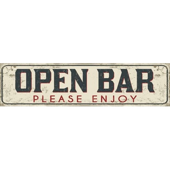 Ceduľa Open Bar - Please Enjoy