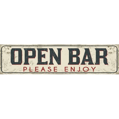 Ceduľa Open Bar - Please Enjoy