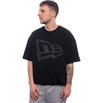 New Era triko Flag Oversized Tee Black Grey