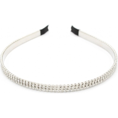 Kovová čelenka se štrasovými kamínky Barva: stříbrná – Zboží Dáma