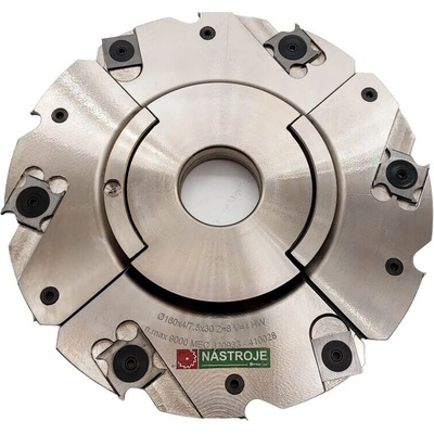 OMAS Stavitelná drážkovací fréza D160 B4,0-7,5 d30 t33 Z8+4