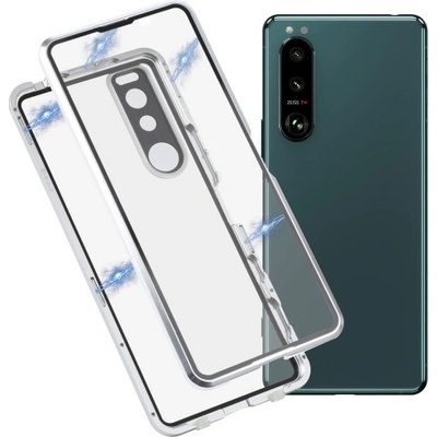 VSETKONAMOBIL 38417 Magnetický kryt 360 pre Sony Xperia 5 III strieborný