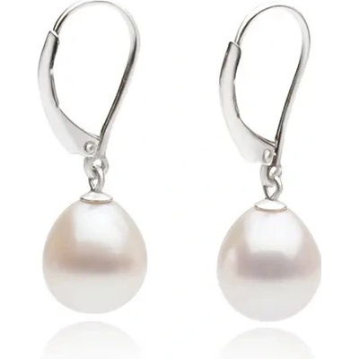 Lillian Vassago Stříbrné visací náušnice s perlou LLVY-SER011W
