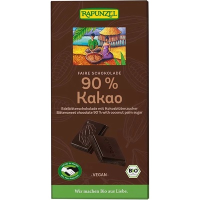 Rapunzel Bio horká čokoláda 90% s kokosovým cukrem 80 g