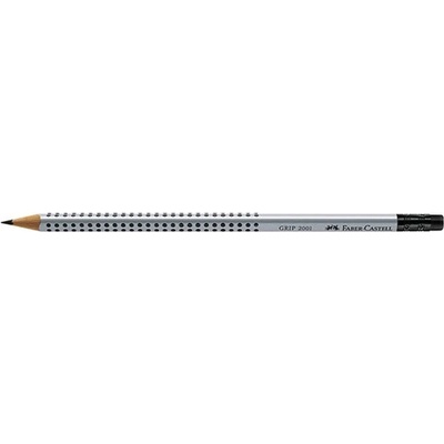 Faber-Castell Графитен молив с гума, B, триъгълен, FABER-CASTELL "Grip 2001" 117201 (117201)