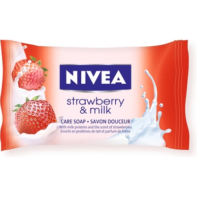 Nivea tuhé mydlo strawberry & milk 90 g