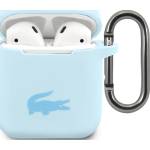 Lacoste Лъскав Силиконов Калъф с Лого за AirPods 1/2 Син (LCA2SLB)