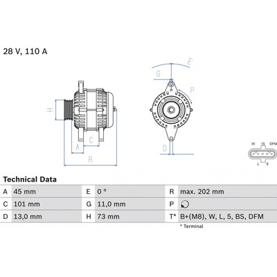 Alternátor BOSCH 0 986 049 350