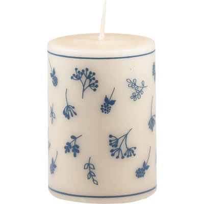 Unipar Бежова свещ , време на горене 48 ч. Fleur - Unipar (Fleur Ivory Pillar 70x100)