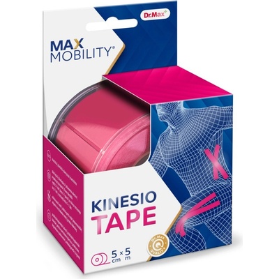 Dr. Max Kinesio Tape Pink tejpovací páska 1 ks 5cm x 5m