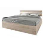 Bogdan Furniture I Спалня модел 2044 за матрак 180/200, Сонома арвен/Бял гланц