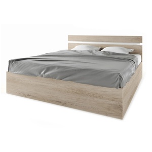 Bogdan Furniture I Спалня модел 2044 за матрак 180/200, Сонома арвен/Бял гланц