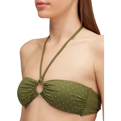 SUNDEK Nan bandeau with rhinestones bikini top - Green (Curuba)